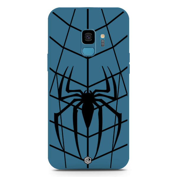 X-Spider Design Soft Phone Case - Silica Gel Case - Blue - Samsung Galaxy S9