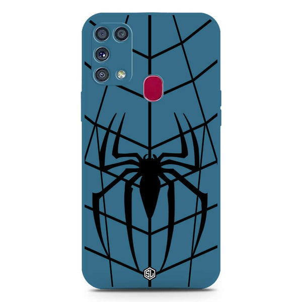 X-Spider Design Soft Phone Case - Silica Gel Case - Blue - Samsung Galaxy M31