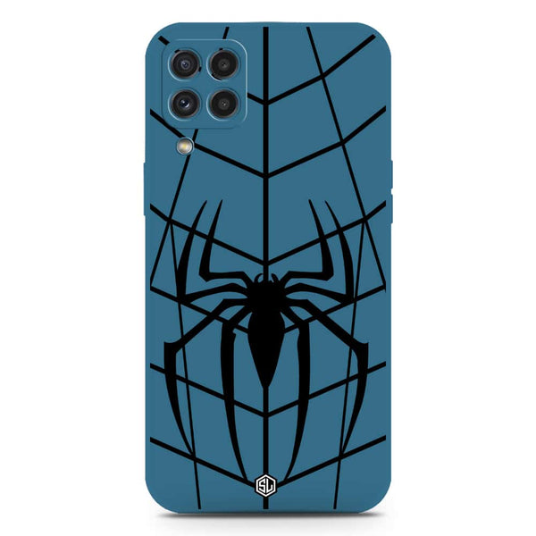 X-Spider Design Soft Phone Case - Silica Gel Case - Blue - Samsung Galaxy M22