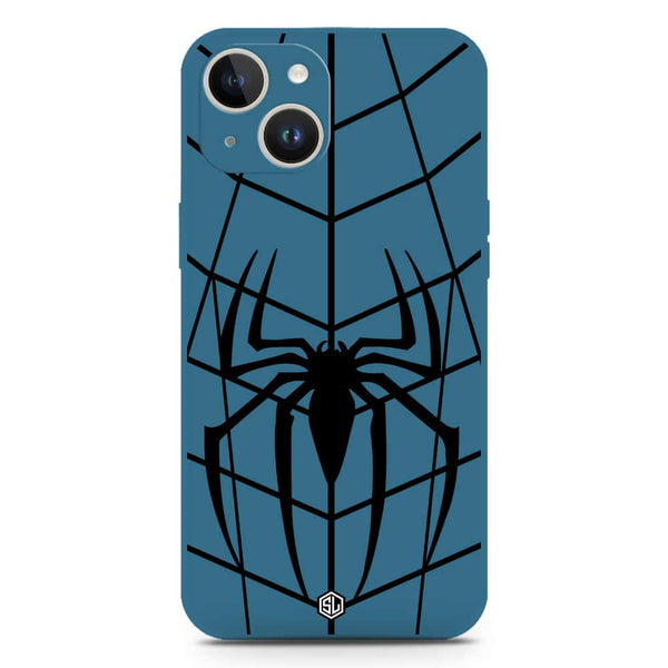 X-Spider Design Soft Phone Case - Silica Gel Case - Blue - iPhone 14 Pro
