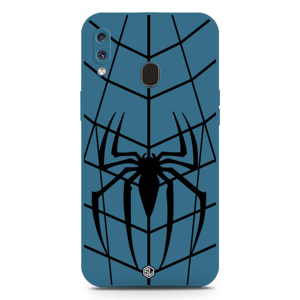 X-Spider Design Soft Phone Case - Silica Gel Case - Blue - Samsung Galaxy A20
