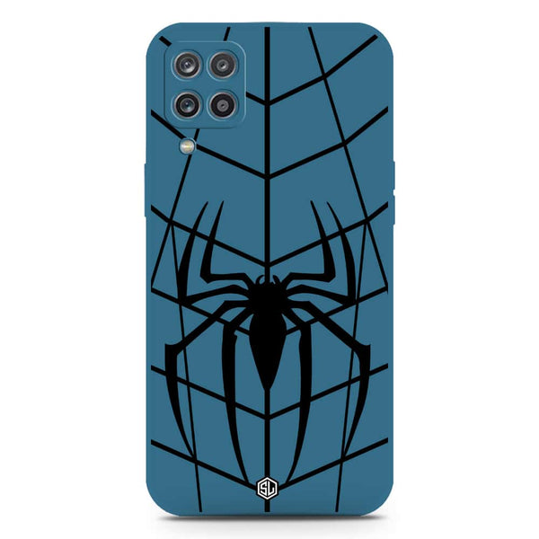 X-Spider Design Soft Phone Case - Silica Gel Case - Blue - Samsung Galaxy A12
