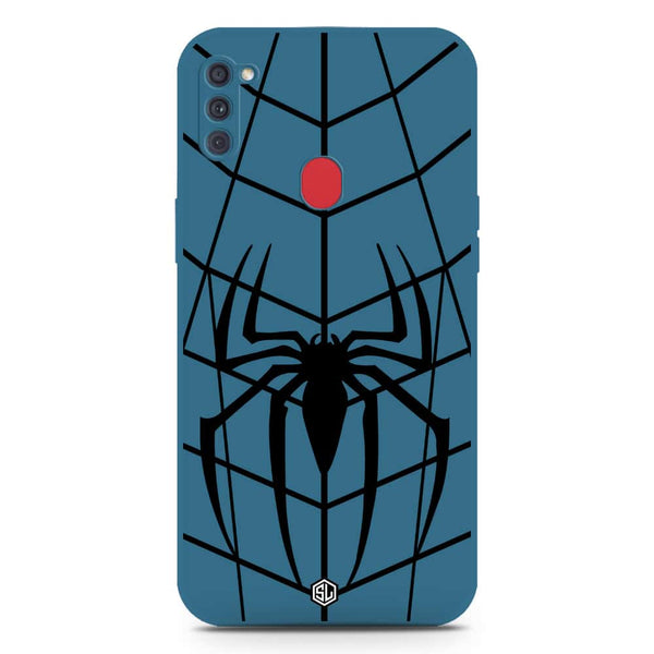 X-Spider Design Soft Phone Case - Silica Gel Case - Blue - Samsung Galaxy A11