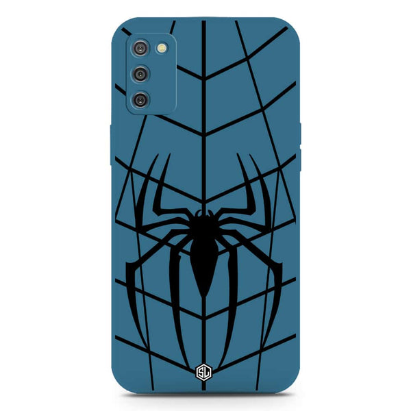 X-Spider Design Soft Phone Case - Silica Gel Case - Blue - Samsung Galaxy A03s