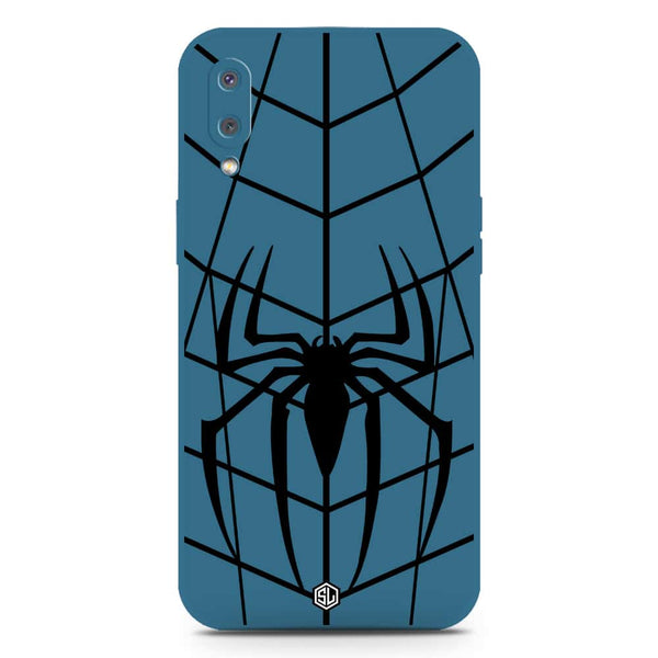 X-Spider Design Soft Phone Case - Silica Gel Case - Blue - Samsung Galaxy A02