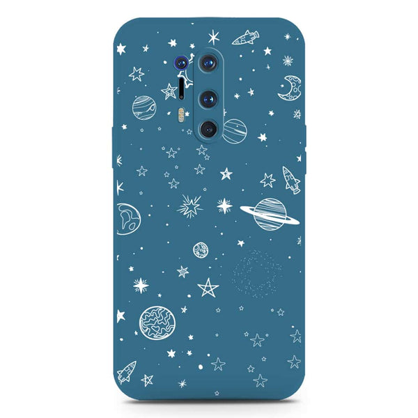 Stardust Dreams Design Soft Phone Case - Silica Gel Case - Blue - OnePlus 8 Pro