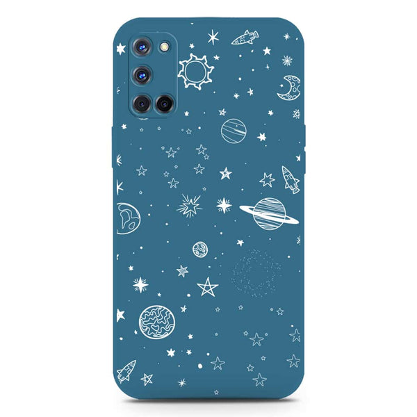 Stardust Dreams Design Soft Phone Case - Silica Gel Case - Blue - Oppo A92