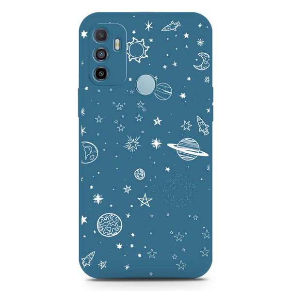 Stardust Dreams Design Soft Phone Case - Silica Gel Case - Blue - Oppo A53