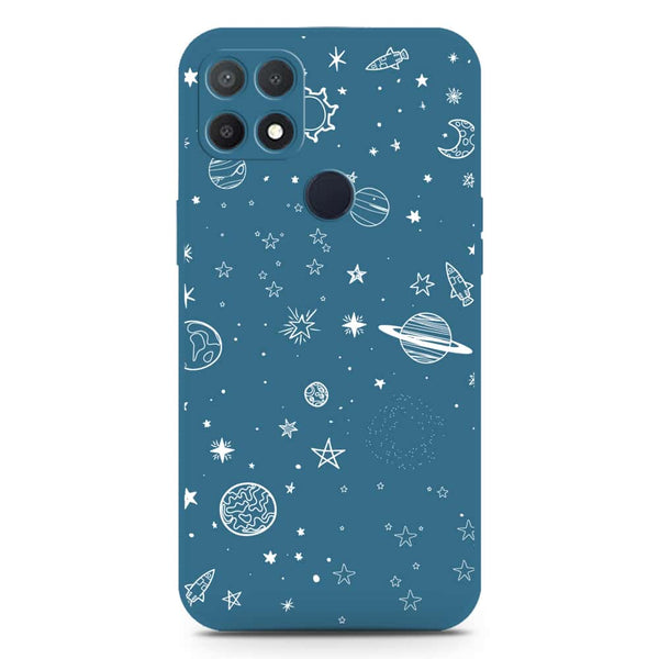 Stardust Dreams Design Soft Phone Case - Silica Gel Case - Blue - Oppo A15s