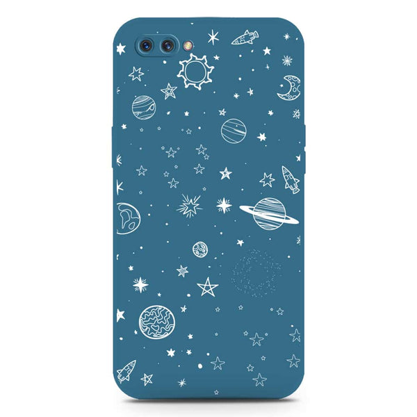 Stardust Dreams Design Soft Phone Case - Silica Gel Case - Blue - Oppo A5