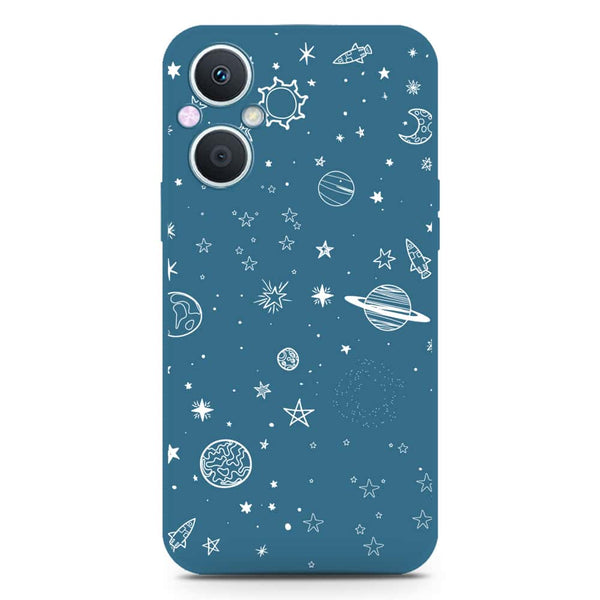 Stardust Dreams Design Soft Phone Case - Silica Gel Case - Blue - OnePlus Nord N20 5G