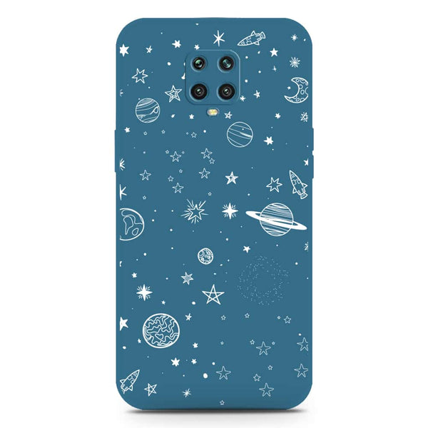 Stardust Dreams Design Soft Phone Case - Silica Gel Case - Blue - Xiaomi Redmi Note 9 Pro