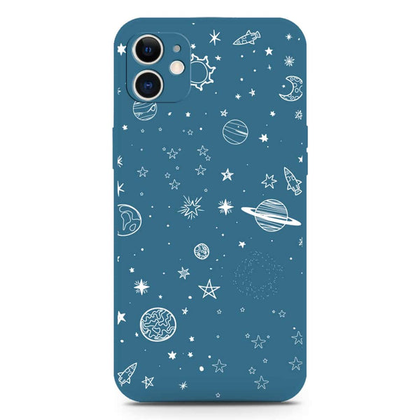 Stardust Dreams Design Soft Phone Case - Silica Gel Case - Blue - iPhone 12