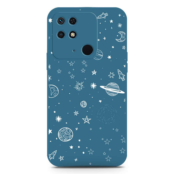 Stardust Dreams Design Soft Phone Case - Silica Gel Case - Blue - Xiaomi Redmi 10C