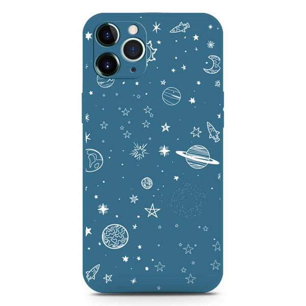 Stardust Dreams Design Soft Phone Case - Silica Gel Case - Blue - iPhone 11 Pro