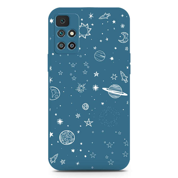 Stardust Dreams Design Soft Phone Case - Silica Gel Case - Blue - Xiaomi Redmi 10