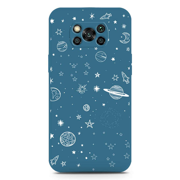 Stardust Dreams Design Soft Phone Case - Silica Gel Case - Blue - Xiaomi Poco X3