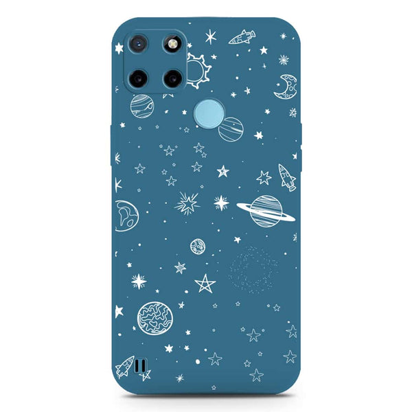 Stardust Dreams Design Soft Phone Case - Silica Gel Case - Blue - Realme C21Y