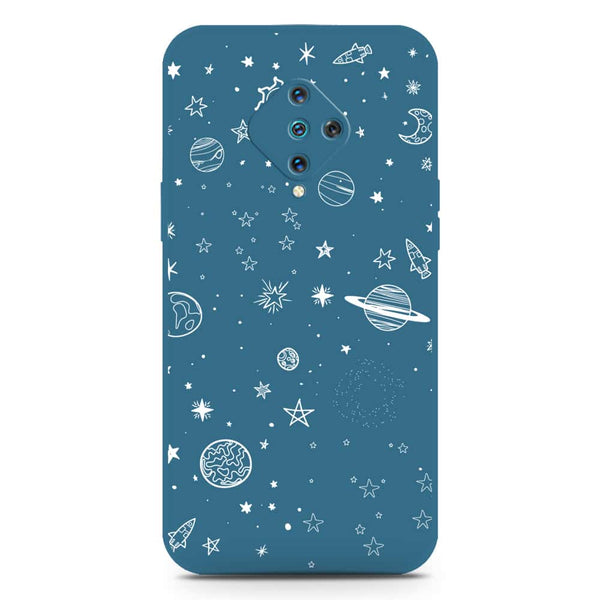 Stardust Dreams Design Soft Phone Case - Silica Gel Case - Blue - Vivo Y51 (2020 September)