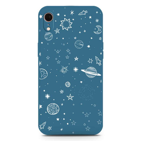 Stardust Dreams Design Soft Phone Case - Silica Gel Case - Blue - iPhone XR