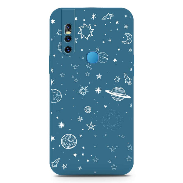 Stardust Dreams Design Soft Phone Case - Silica Gel Case - Blue - Vivo V15