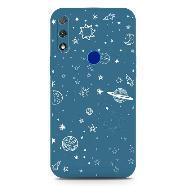 Stardust Dreams Design Soft Phone Case - Silica Gel Case - Blue - Honor 9X