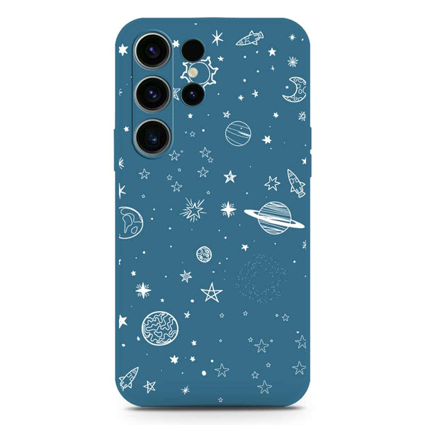 Stardust Dreams Design Soft Phone Case - Silica Gel Case - Blue - Samsung Galaxy S23 Ultra 5G