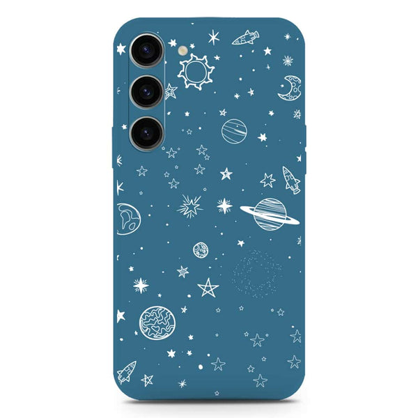 Stardust Dreams Design Soft Phone Case - Silica Gel Case - Blue - Samsung Galaxy S23 Plus 5G