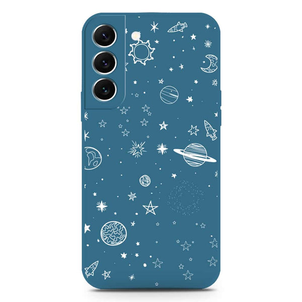 Stardust Dreams Design Soft Phone Case - Silica Gel Case - Blue - Samsung Galaxy S22 Plus 5G