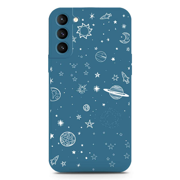 Stardust Dreams Design Soft Phone Case - Silica Gel Case - Blue - Samsung Galaxy S21 Plus 5G