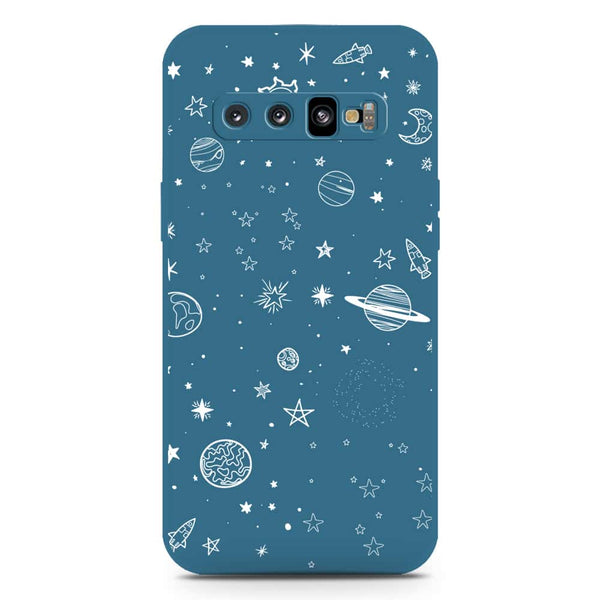 Stardust Dreams Design Soft Phone Case - Silica Gel Case - Blue - Samsung Galaxy S10 Plus