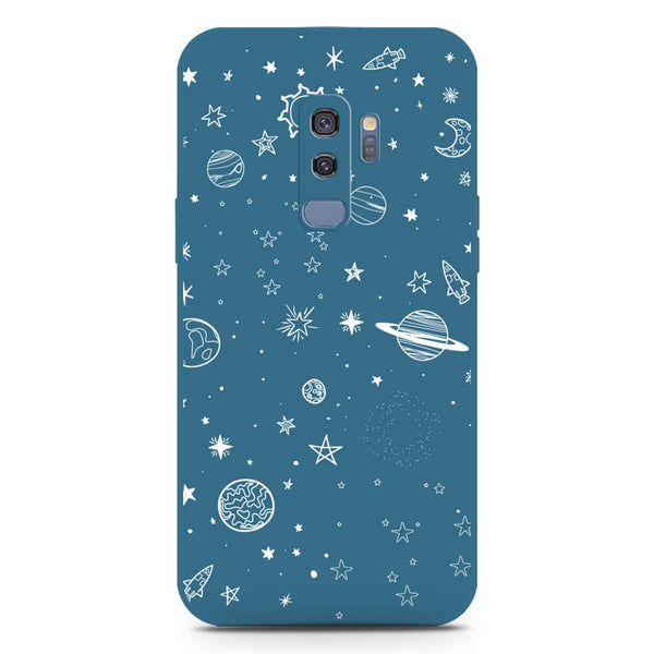 Stardust Dreams Design Soft Phone Case - Silica Gel Case - Blue - Samsung Galaxy S9 Plus