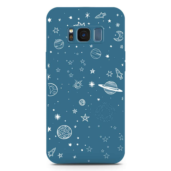 Stardust Dreams Design Soft Phone Case - Silica Gel Case - Blue - Samsung Galaxy S8