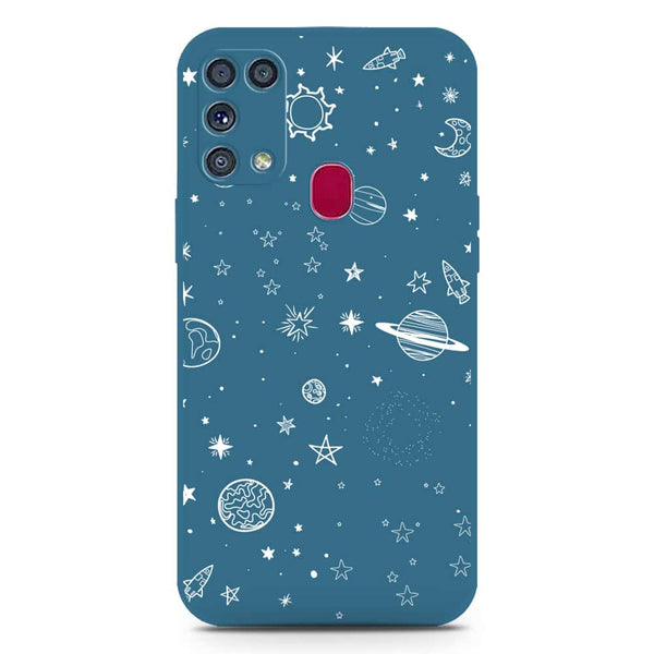 Stardust Dreams Design Soft Phone Case - Silica Gel Case - Blue - Samsung Galaxy M31