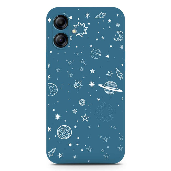 Stardust Dreams Design Soft Phone Case - Silica Gel Case - Blue - Samsung Galaxy M04 4G