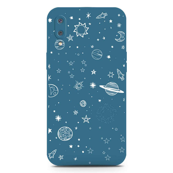 Stardust Dreams Design Soft Phone Case - Silica Gel Case - Blue - Samsung Galaxy M02