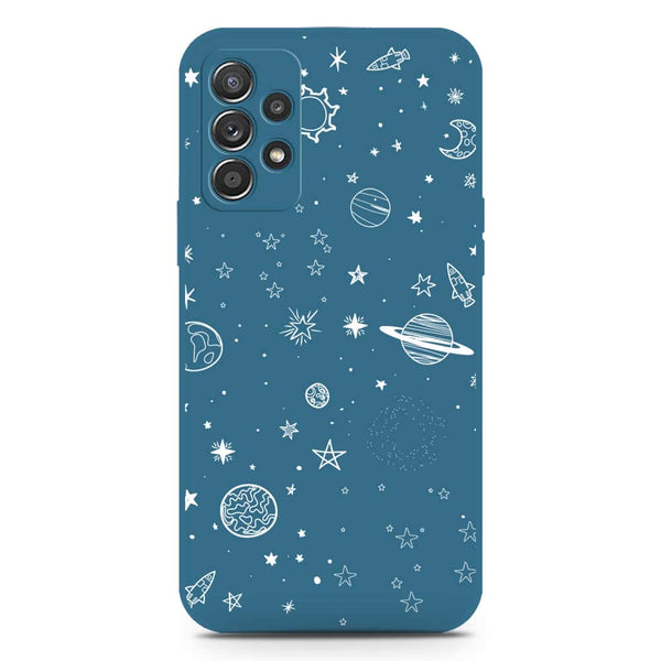 Stardust Dreams Design Soft Phone Case - Silica Gel Case - Blue - Samsung Galaxy A52
