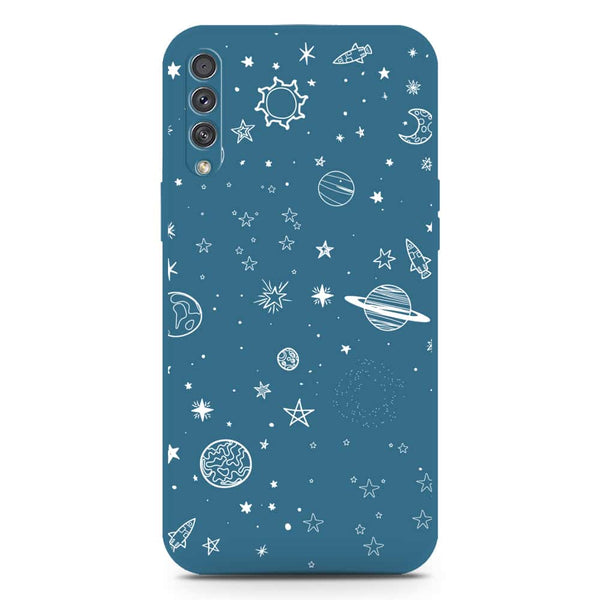 Stardust Dreams Design Soft Phone Case - Silica Gel Case - Blue - Samsung Galaxy A50