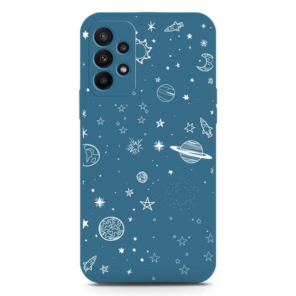 Stardust Dreams Design Soft Phone Case - Silica Gel Case - Blue - Samsung Galaxy A23