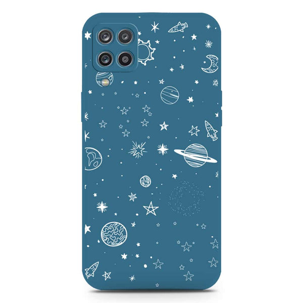 Stardust Dreams Design Soft Phone Case - Silica Gel Case - Blue - Samsung Galaxy A12