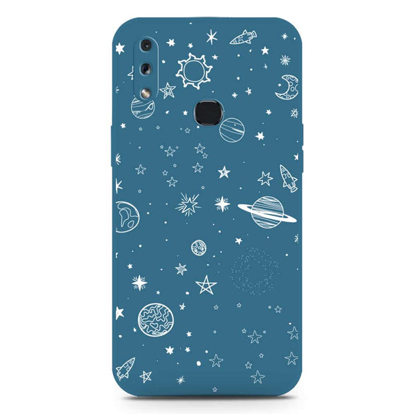 Stardust Dreams Design Soft Phone Case - Silica Gel Case - Blue - Samsung Galaxy A10s