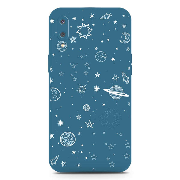 Stardust Dreams Design Soft Phone Case - Silica Gel Case - Blue - Samsung Galaxy A02