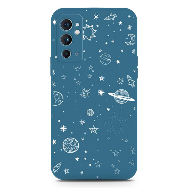 Stardust Dreams Design Soft Phone Case - Silica Gel Case - Blue - OnePlus 9RT 5G