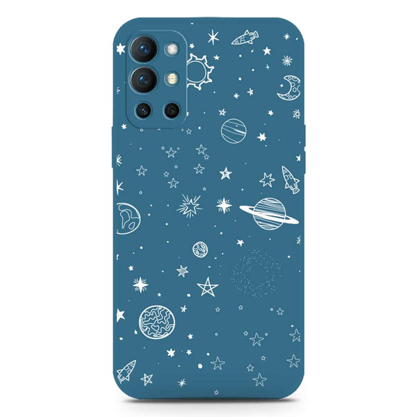 Stardust Dreams Design Soft Phone Case - Silica Gel Case - Blue - OnePlus 9R