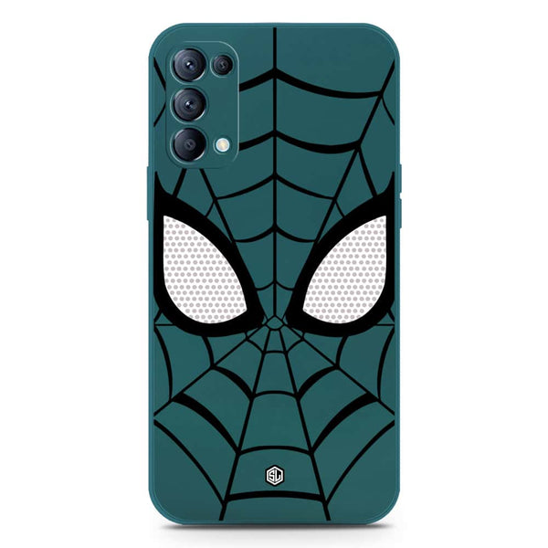 Cool Spider Design Soft Phone Case - Silica Gel Case - Darkgreen - Oppo Reno 5 Pro 5G