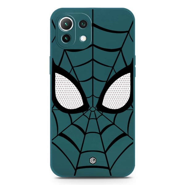 Cool Spider Design Soft Phone Case - Silica Gel Case - Darkgreen - Xiaomi Mi 11 Lite