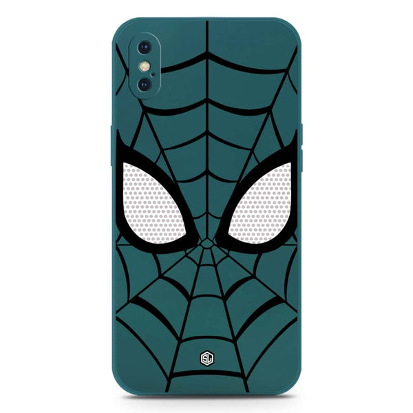 Cool Spider Design Soft Phone Case - Silica Gel Case - Darkgreen - iPhone XS / X