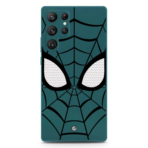 Cool Spider Design Soft Phone Case - Silica Gel Case - Darkgreen - Samsung Galaxy S22 Ultra 5G