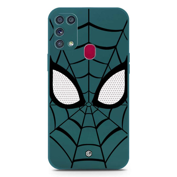 Cool Spider Design Soft Phone Case - Silica Gel Case - Darkgreen - Samsung Galaxy M31