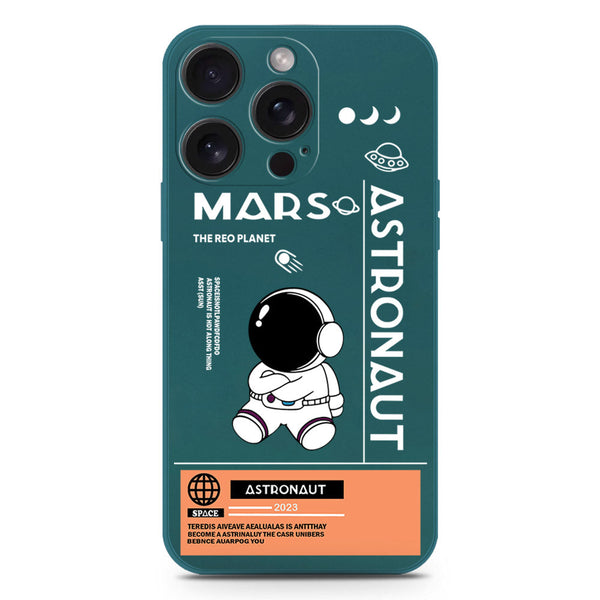 Astronaut Series Soft Phone Case - Silica Gel Case - Darkgreen - iPhone 15 Pro Max